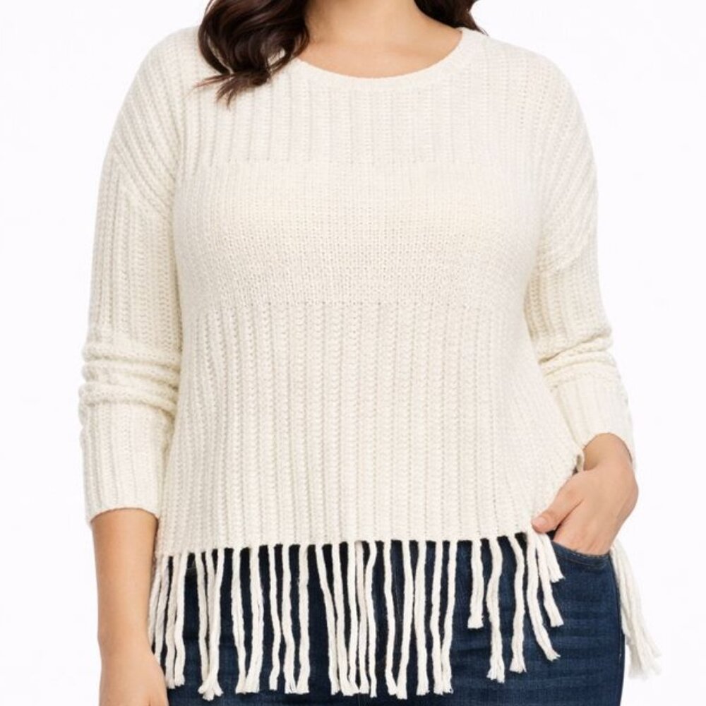 NIC + ZOE Beach Walk Sweater â Size 2X (Classic Cream)